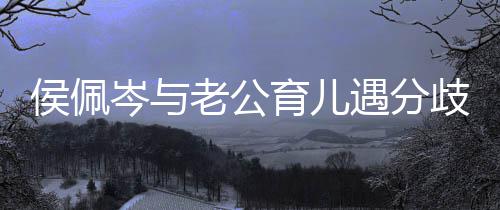 忍不老公侯佩孩子哭岑与场大育儿遇分住当歧