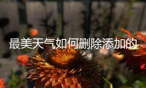 如何天气添加删除市的城最美